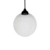 GLOBOSTAR® KEGEL 206-0004 Μοντέρνο Κρεμαστό Φωτιστικό Οροφής με Ντουί 1 x E27 AC 220-240V IP20 – Λευκό – Μ20 x Π20 x Υ20cm
