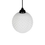 GLOBOSTAR® KEGEL 206-0004 Μοντέρνο Κρεμαστό Φωτιστικό Οροφής με Ντουί 1 x E27 AC 220-240V IP20 – Λευκό – Μ20 x Π20 x Υ20cm
