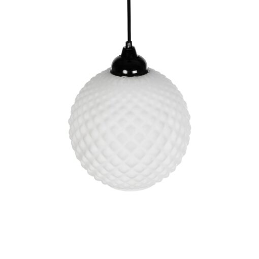 GLOBOSTAR® KEGEL 206-0004 Μοντέρνο Κρεμαστό Φωτιστικό Οροφής με Ντουί 1 x E27 AC 220-240V IP20 – Λευκό – Μ20 x Π20 x Υ20cm