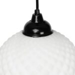 GLOBOSTAR® KEGEL 206-0004 Μοντέρνο Κρεμαστό Φωτιστικό Οροφής με Ντουί 1 x E27 AC 220-240V IP20 – Λευκό – Μ20 x Π20 x Υ20cm
