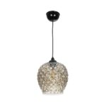 GLOBOSTAR® KEGEL 206-0006 Μοντέρνο Κρεμαστό Φωτιστικό Οροφής με Ντουί 1 x E27 AC 220-240V IP20 – Μαύρο Φιμέ – Μ19 x Π19 x Υ19cm