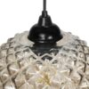 GLOBOSTAR® KEGEL 206-0006 Μοντέρνο Κρεμαστό Φωτιστικό Οροφής με Ντουί 1 x E27 AC 220-240V IP20 – Μαύρο Φιμέ – Μ19 x Π19 x Υ19cm