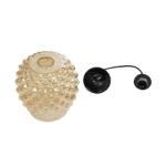 GLOBOSTAR® KEGEL 206-0007 Μοντέρνο Κρεμαστό Φωτιστικό Οροφής με Ντουί 1 x E27 AC 220-240V IP20 – Μελί – Μ19 x Π19 x Υ19cm