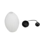 GLOBOSTAR® GURIA 206-0008 Μοντέρνο Κρεμαστό Φωτιστικό Οροφής με Ντουί 1 x E27 AC 220-240V IP20 – Λευκό – Μ19 x Π19 x Υ26cm