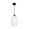 GLOBOSTAR® GURIA 206-0008 Μοντέρνο Κρεμαστό Φωτιστικό Οροφής με Ντουί 1 x E27 AC 220-240V IP20 – Λευκό – Μ19 x Π19 x Υ26cm