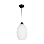 GLOBOSTAR® GURIA 206-0008 Μοντέρνο Κρεμαστό Φωτιστικό Οροφής με Ντουί 1 x E27 AC 220-240V IP20 – Λευκό – Μ19 x Π19 x Υ26cm