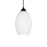GLOBOSTAR® GURIA 206-0008 Μοντέρνο Κρεμαστό Φωτιστικό Οροφής με Ντουί 1 x E27 AC 220-240V IP20 – Λευκό – Μ19 x Π19 x Υ26cm
