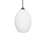 GLOBOSTAR® GURIA 206-0008 Μοντέρνο Κρεμαστό Φωτιστικό Οροφής με Ντουί 1 x E27 AC 220-240V IP20 – Λευκό – Μ19 x Π19 x Υ26cm