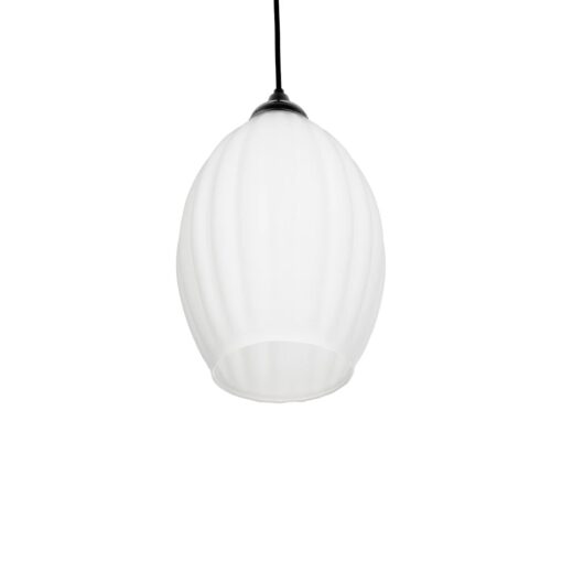 GLOBOSTAR® GURIA 206-0008 Μοντέρνο Κρεμαστό Φωτιστικό Οροφής με Ντουί 1 x E27 AC 220-240V IP20 – Λευκό – Μ19 x Π19 x Υ26cm