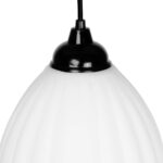 GLOBOSTAR® GURIA 206-0008 Μοντέρνο Κρεμαστό Φωτιστικό Οροφής με Ντουί 1 x E27 AC 220-240V IP20 – Λευκό – Μ19 x Π19 x Υ26cm