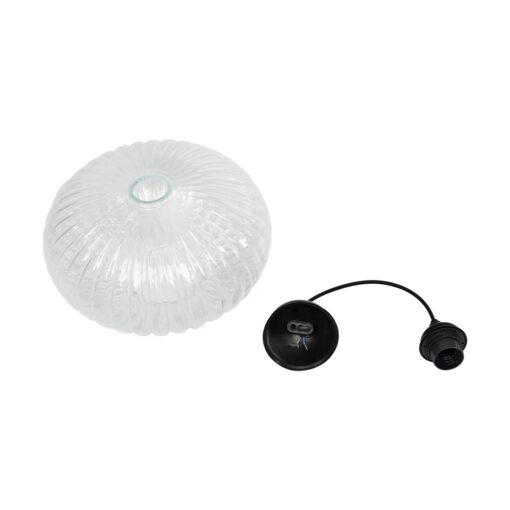 GLOBOSTAR® PERA 206-0009 Μοντέρνο Κρεμαστό Φωτιστικό Οροφής με Ντουί 1 x E27 AC 220-240V IP20 – Διάφανο – Μ30 x Π30 x Υ22cm