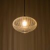GLOBOSTAR® PERA 206-0009 Μοντέρνο Κρεμαστό Φωτιστικό Οροφής με Ντουί 1 x E27 AC 220-240V IP20 – Διάφανο – Μ30 x Π30 x Υ22cm