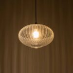 GLOBOSTAR® PERA 206-0009 Μοντέρνο Κρεμαστό Φωτιστικό Οροφής με Ντουί 1 x E27 AC 220-240V IP20 – Διάφανο – Μ30 x Π30 x Υ22cm