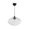 GLOBOSTAR® PERA 206-0009 Μοντέρνο Κρεμαστό Φωτιστικό Οροφής με Ντουί 1 x E27 AC 220-240V IP20 – Διάφανο – Μ30 x Π30 x Υ22cm