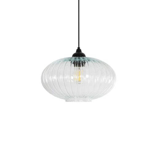 GLOBOSTAR® PERA 206-0009 Μοντέρνο Κρεμαστό Φωτιστικό Οροφής με Ντουί 1 x E27 AC 220-240V IP20 – Διάφανο – Μ30 x Π30 x Υ22cm