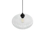 GLOBOSTAR® PERA 206-0009 Μοντέρνο Κρεμαστό Φωτιστικό Οροφής με Ντουί 1 x E27 AC 220-240V IP20 – Διάφανο – Μ30 x Π30 x Υ22cm