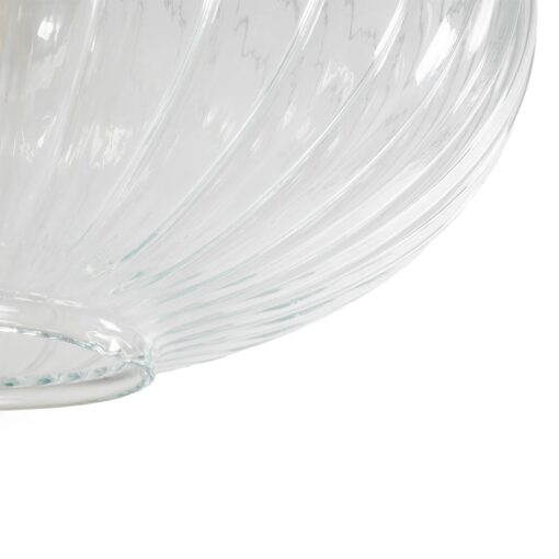 GLOBOSTAR® PERA 206-0009 Μοντέρνο Κρεμαστό Φωτιστικό Οροφής με Ντουί 1 x E27 AC 220-240V IP20 – Διάφανο – Μ30 x Π30 x Υ22cm