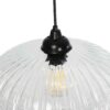 GLOBOSTAR® PERA 206-0009 Μοντέρνο Κρεμαστό Φωτιστικό Οροφής με Ντουί 1 x E27 AC 220-240V IP20 – Διάφανο – Μ30 x Π30 x Υ22cm