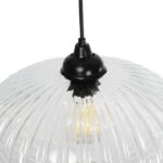 GLOBOSTAR® PERA 206-0009 Μοντέρνο Κρεμαστό Φωτιστικό Οροφής με Ντουί 1 x E27 AC 220-240V IP20 – Διάφανο – Μ30 x Π30 x Υ22cm
