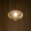 GLOBOSTAR® PERA 206-0010 Μοντέρνο Κρεμαστό Φωτιστικό Οροφής με Ντουί 1 x E27 AC 220-240V IP20 – Μαύρο Φιμέ – Μ30 x Π30 x Υ22cm