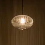 GLOBOSTAR® PERA 206-0010 Μοντέρνο Κρεμαστό Φωτιστικό Οροφής με Ντουί 1 x E27 AC 220-240V IP20 – Μαύρο Φιμέ – Μ30 x Π30 x Υ22cm