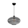GLOBOSTAR® PERA 206-0010 Μοντέρνο Κρεμαστό Φωτιστικό Οροφής με Ντουί 1 x E27 AC 220-240V IP20 – Μαύρο Φιμέ – Μ30 x Π30 x Υ22cm