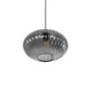 GLOBOSTAR® PERA 206-0010 Μοντέρνο Κρεμαστό Φωτιστικό Οροφής με Ντουί 1 x E27 AC 220-240V IP20 – Μαύρο Φιμέ – Μ30 x Π30 x Υ22cm