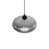 GLOBOSTAR® PERA 206-0010 Μοντέρνο Κρεμαστό Φωτιστικό Οροφής με Ντουί 1 x E27 AC 220-240V IP20 – Μαύρο Φιμέ – Μ30 x Π30 x Υ22cm