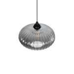 GLOBOSTAR® PERA 206-0010 Μοντέρνο Κρεμαστό Φωτιστικό Οροφής με Ντουί 1 x E27 AC 220-240V IP20 – Μαύρο Φιμέ – Μ30 x Π30 x Υ22cm
