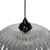 GLOBOSTAR® PERA 206-0010 Μοντέρνο Κρεμαστό Φωτιστικό Οροφής με Ντουί 1 x E27 AC 220-240V IP20 – Μαύρο Φιμέ – Μ30 x Π30 x Υ22cm