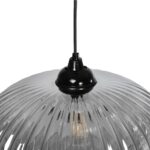 GLOBOSTAR® PERA 206-0010 Μοντέρνο Κρεμαστό Φωτιστικό Οροφής με Ντουί 1 x E27 AC 220-240V IP20 – Μαύρο Φιμέ – Μ30 x Π30 x Υ22cm