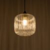 GLOBOSTAR® MELONI 206-0013 Μοντέρνο Κρεμαστό Φωτιστικό Οροφής με Ντουί 1 x E27 AC 220-240V IP20 – Διάφανο – Μ20 x Π20 x Υ24cm