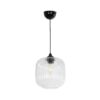 GLOBOSTAR® MELONI 206-0013 Μοντέρνο Κρεμαστό Φωτιστικό Οροφής με Ντουί 1 x E27 AC 220-240V IP20 – Διάφανο – Μ20 x Π20 x Υ24cm