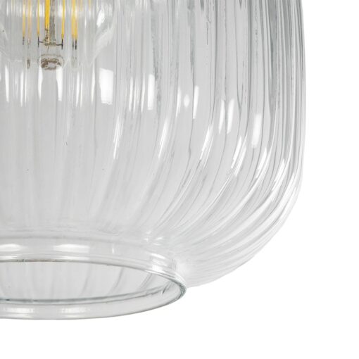 GLOBOSTAR® MELONI 206-0013 Μοντέρνο Κρεμαστό Φωτιστικό Οροφής με Ντουί 1 x E27 AC 220-240V IP20 – Διάφανο – Μ20 x Π20 x Υ24cm