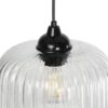 GLOBOSTAR® MELONI 206-0013 Μοντέρνο Κρεμαστό Φωτιστικό Οροφής με Ντουί 1 x E27 AC 220-240V IP20 – Διάφανο – Μ20 x Π20 x Υ24cm