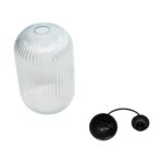 GLOBOSTAR® MELONI 206-0017 Μοντέρνο Κρεμαστό Φωτιστικό Οροφής με Ντουί 1 x E27 AC 220-240V IP20 – Διάφανο – Μ20 x Π20 x Υ38cm