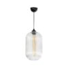 GLOBOSTAR® MELONI 206-0017 Μοντέρνο Κρεμαστό Φωτιστικό Οροφής με Ντουί 1 x E27 AC 220-240V IP20 – Διάφανο – Μ20 x Π20 x Υ38cm