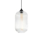 GLOBOSTAR® MELONI 206-0017 Μοντέρνο Κρεμαστό Φωτιστικό Οροφής με Ντουί 1 x E27 AC 220-240V IP20 – Διάφανο – Μ20 x Π20 x Υ38cm