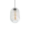 GLOBOSTAR® MELONI 206-0017 Μοντέρνο Κρεμαστό Φωτιστικό Οροφής με Ντουί 1 x E27 AC 220-240V IP20 – Διάφανο – Μ20 x Π20 x Υ38cm