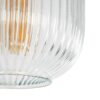 GLOBOSTAR® MELONI 206-0017 Μοντέρνο Κρεμαστό Φωτιστικό Οροφής με Ντουί 1 x E27 AC 220-240V IP20 – Διάφανο – Μ20 x Π20 x Υ38cm
