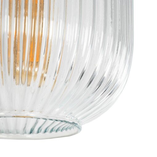 GLOBOSTAR® MELONI 206-0017 Μοντέρνο Κρεμαστό Φωτιστικό Οροφής με Ντουί 1 x E27 AC 220-240V IP20 – Διάφανο – Μ20 x Π20 x Υ38cm