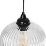 GLOBOSTAR® MELONI 206-0017 Μοντέρνο Κρεμαστό Φωτιστικό Οροφής με Ντουί 1 x E27 AC 220-240V IP20 – Διάφανο – Μ20 x Π20 x Υ38cm