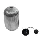 GLOBOSTAR® MELONI 206-0018 Μοντέρνο Κρεμαστό Φωτιστικό Οροφής με Ντουί 1 x E27 AC 220-240V IP20 – Μαύρο Φιμέ – Μ20 x Π20 x Υ38cm
