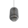 GLOBOSTAR® MELONI 206-0018 Μοντέρνο Κρεμαστό Φωτιστικό Οροφής με Ντουί 1 x E27 AC 220-240V IP20 – Μαύρο Φιμέ – Μ20 x Π20 x Υ38cm