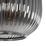 GLOBOSTAR® MELONI 206-0018 Μοντέρνο Κρεμαστό Φωτιστικό Οροφής με Ντουί 1 x E27 AC 220-240V IP20 – Μαύρο Φιμέ – Μ20 x Π20 x Υ38cm