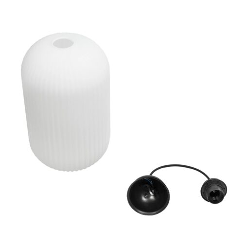 GLOBOSTAR® MELONI 206-0019 Μοντέρνο Κρεμαστό Φωτιστικό Οροφής με Ντουί 1 x E27 AC 220-240V IP20 – Λευκό – Μ20 x Π20 x Υ38cm
