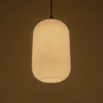 GLOBOSTAR® MELONI 206-0019 Μοντέρνο Κρεμαστό Φωτιστικό Οροφής με Ντουί 1 x E27 AC 220-240V IP20 – Λευκό – Μ20 x Π20 x Υ38cm