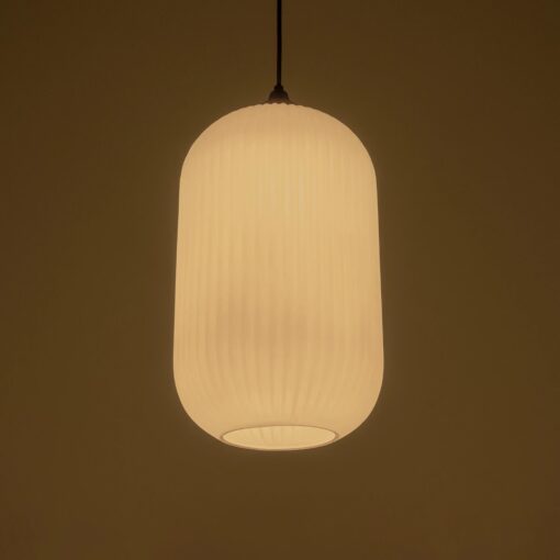 GLOBOSTAR® MELONI 206-0019 Μοντέρνο Κρεμαστό Φωτιστικό Οροφής με Ντουί 1 x E27 AC 220-240V IP20 – Λευκό – Μ20 x Π20 x Υ38cm