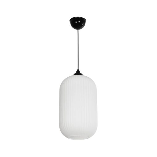 GLOBOSTAR® MELONI 206-0019 Μοντέρνο Κρεμαστό Φωτιστικό Οροφής με Ντουί 1 x E27 AC 220-240V IP20 – Λευκό – Μ20 x Π20 x Υ38cm
