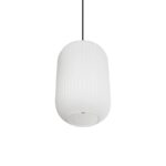GLOBOSTAR® MELONI 206-0019 Μοντέρνο Κρεμαστό Φωτιστικό Οροφής με Ντουί 1 x E27 AC 220-240V IP20 – Λευκό – Μ20 x Π20 x Υ38cm